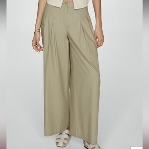 Mango COTTON PLEATED PANTS